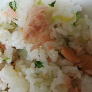 幼児食♡小松菜と鮭の混ぜご飯